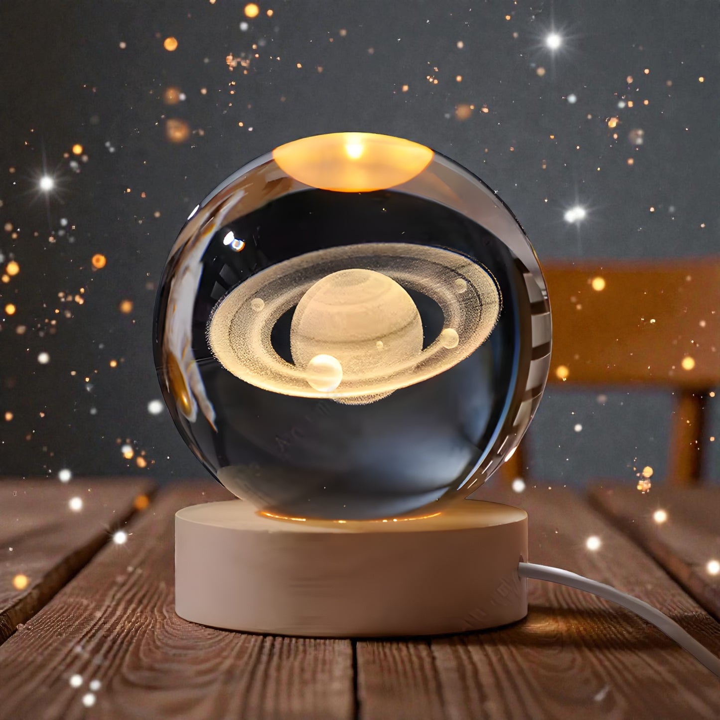 lampara esfera de cristal