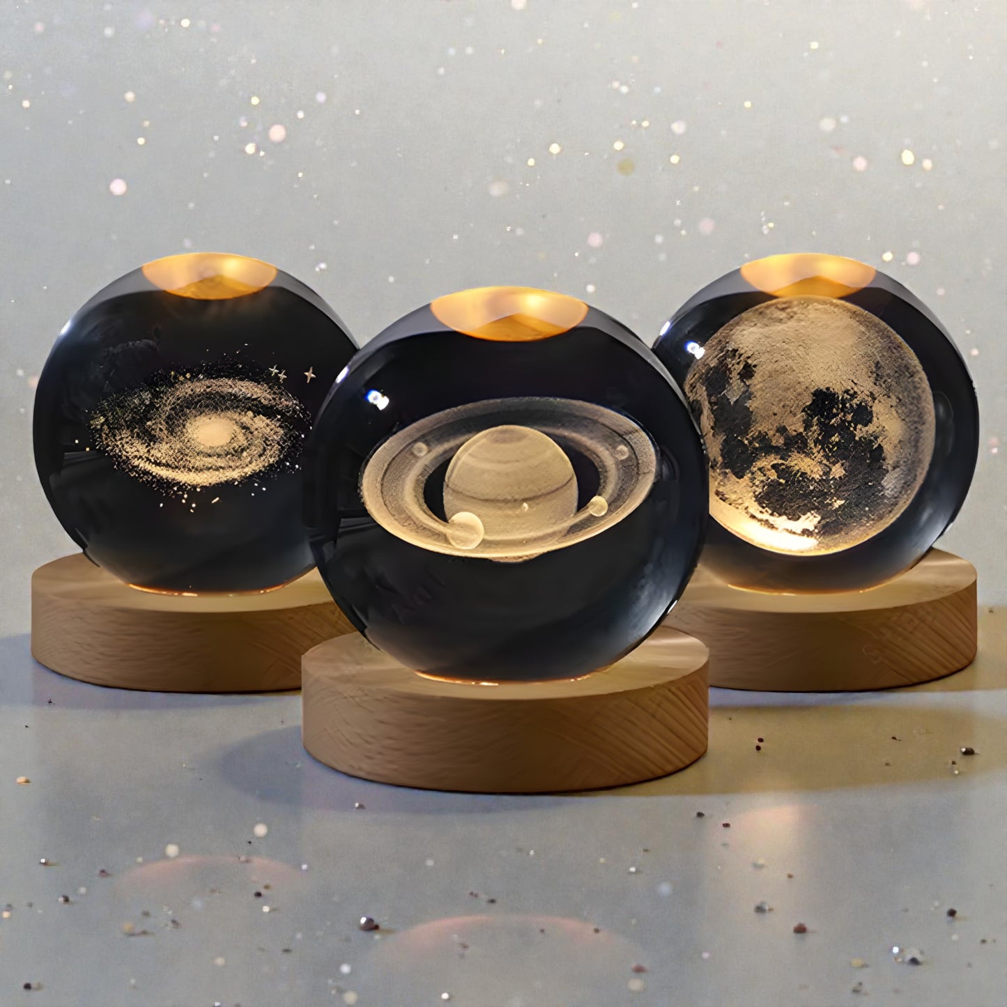 lampara esfera de cristal